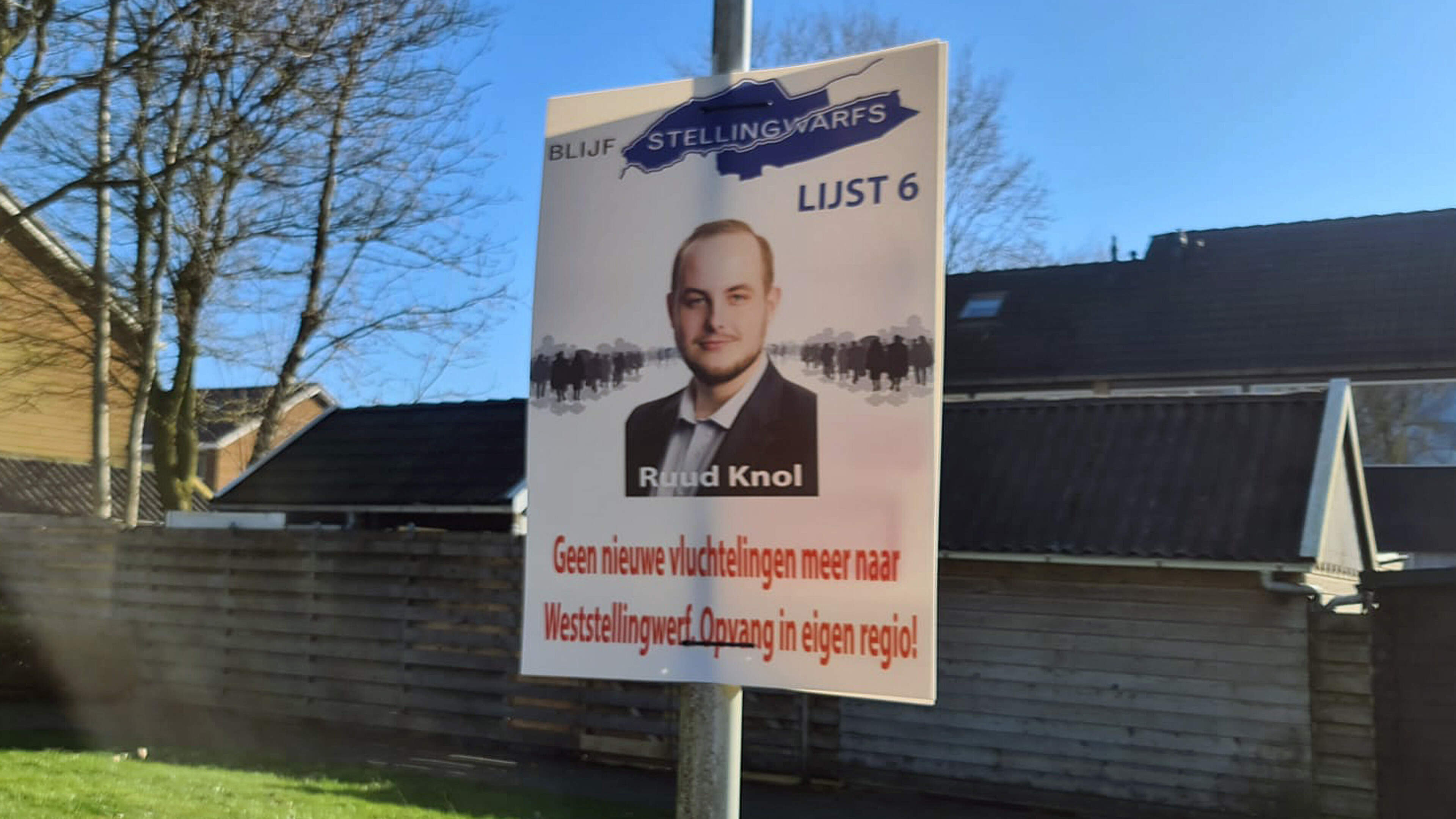 Kritiek op verkiezingsborden Blijf Stellingwarfs